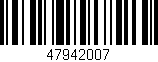 Código de barras (EAN, GTIN, SKU, ISBN): '47942007'
