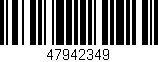 Código de barras (EAN, GTIN, SKU, ISBN): '47942349'