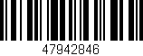 Código de barras (EAN, GTIN, SKU, ISBN): '47942846'