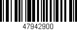 Código de barras (EAN, GTIN, SKU, ISBN): '47942900'
