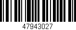 Código de barras (EAN, GTIN, SKU, ISBN): '47943027'