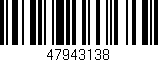 Código de barras (EAN, GTIN, SKU, ISBN): '47943138'