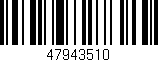Código de barras (EAN, GTIN, SKU, ISBN): '47943510'