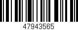 Código de barras (EAN, GTIN, SKU, ISBN): '47943565'