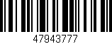 Código de barras (EAN, GTIN, SKU, ISBN): '47943777'