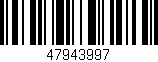 Código de barras (EAN, GTIN, SKU, ISBN): '47943997'