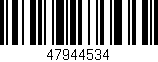 Código de barras (EAN, GTIN, SKU, ISBN): '47944534'