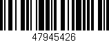 Código de barras (EAN, GTIN, SKU, ISBN): '47945426'