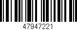 Código de barras (EAN, GTIN, SKU, ISBN): '47947221'