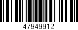 Código de barras (EAN, GTIN, SKU, ISBN): '47949912'