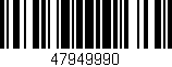 Código de barras (EAN, GTIN, SKU, ISBN): '47949990'