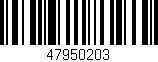 Código de barras (EAN, GTIN, SKU, ISBN): '47950203'