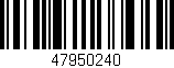 Código de barras (EAN, GTIN, SKU, ISBN): '47950240'