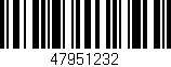 Código de barras (EAN, GTIN, SKU, ISBN): '47951232'