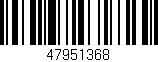 Código de barras (EAN, GTIN, SKU, ISBN): '47951368'