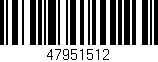 Código de barras (EAN, GTIN, SKU, ISBN): '47951512'