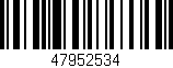 Código de barras (EAN, GTIN, SKU, ISBN): '47952534'