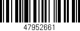 Código de barras (EAN, GTIN, SKU, ISBN): '47952661'