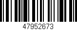 Código de barras (EAN, GTIN, SKU, ISBN): '47952673'