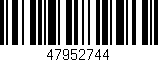 Código de barras (EAN, GTIN, SKU, ISBN): '47952744'