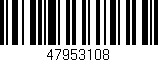 Código de barras (EAN, GTIN, SKU, ISBN): '47953108'
