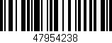 Código de barras (EAN, GTIN, SKU, ISBN): '47954238'