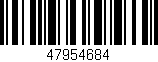 Código de barras (EAN, GTIN, SKU, ISBN): '47954684'