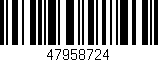 Código de barras (EAN, GTIN, SKU, ISBN): '47958724'