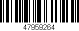Código de barras (EAN, GTIN, SKU, ISBN): '47959264'