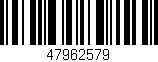 Código de barras (EAN, GTIN, SKU, ISBN): '47962579'