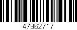 Código de barras (EAN, GTIN, SKU, ISBN): '47962717'