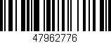 Código de barras (EAN, GTIN, SKU, ISBN): '47962776'
