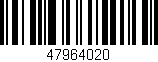 Código de barras (EAN, GTIN, SKU, ISBN): '47964020'