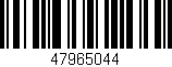 Código de barras (EAN, GTIN, SKU, ISBN): '47965044'