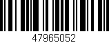 Código de barras (EAN, GTIN, SKU, ISBN): '47965052'