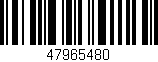 Código de barras (EAN, GTIN, SKU, ISBN): '47965480'