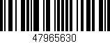 Código de barras (EAN, GTIN, SKU, ISBN): '47965630'