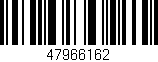 Código de barras (EAN, GTIN, SKU, ISBN): '47966162'