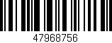 Código de barras (EAN, GTIN, SKU, ISBN): '47968756'