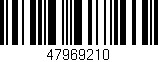 Código de barras (EAN, GTIN, SKU, ISBN): '47969210'