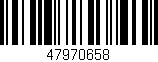 Código de barras (EAN, GTIN, SKU, ISBN): '47970658'