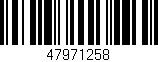 Código de barras (EAN, GTIN, SKU, ISBN): '47971258'