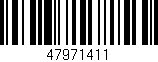 Código de barras (EAN, GTIN, SKU, ISBN): '47971411'