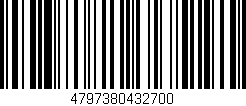 Código de barras (EAN, GTIN, SKU, ISBN): '4797380432700'
