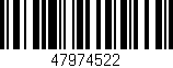 Código de barras (EAN, GTIN, SKU, ISBN): '47974522'