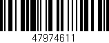 Código de barras (EAN, GTIN, SKU, ISBN): '47974611'