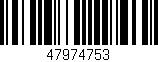 Código de barras (EAN, GTIN, SKU, ISBN): '47974753'
