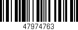 Código de barras (EAN, GTIN, SKU, ISBN): '47974763'