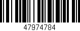 Código de barras (EAN, GTIN, SKU, ISBN): '47974784'