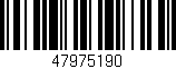 Código de barras (EAN, GTIN, SKU, ISBN): '47975190'